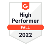 g2-6 Image: G2 Fall 2022 High Performer badge, a trusted alternative to HotDocs, symbolizing top-rated document automation solutions on the G2 platform.