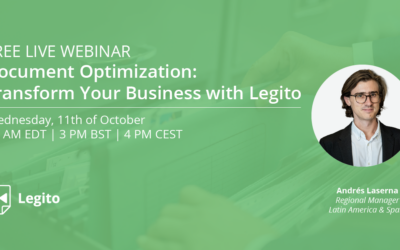 Free Webinar: Document Optimization: Transform Your Business with Legito (in Spanish only)