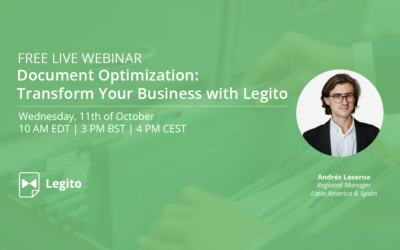 Free Webinar: Document Optimization: Transform Your Business with Legito (in Spanish only)
