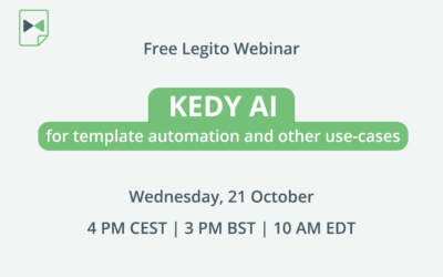 Webinar: Kedy AI for template automation and other use cases